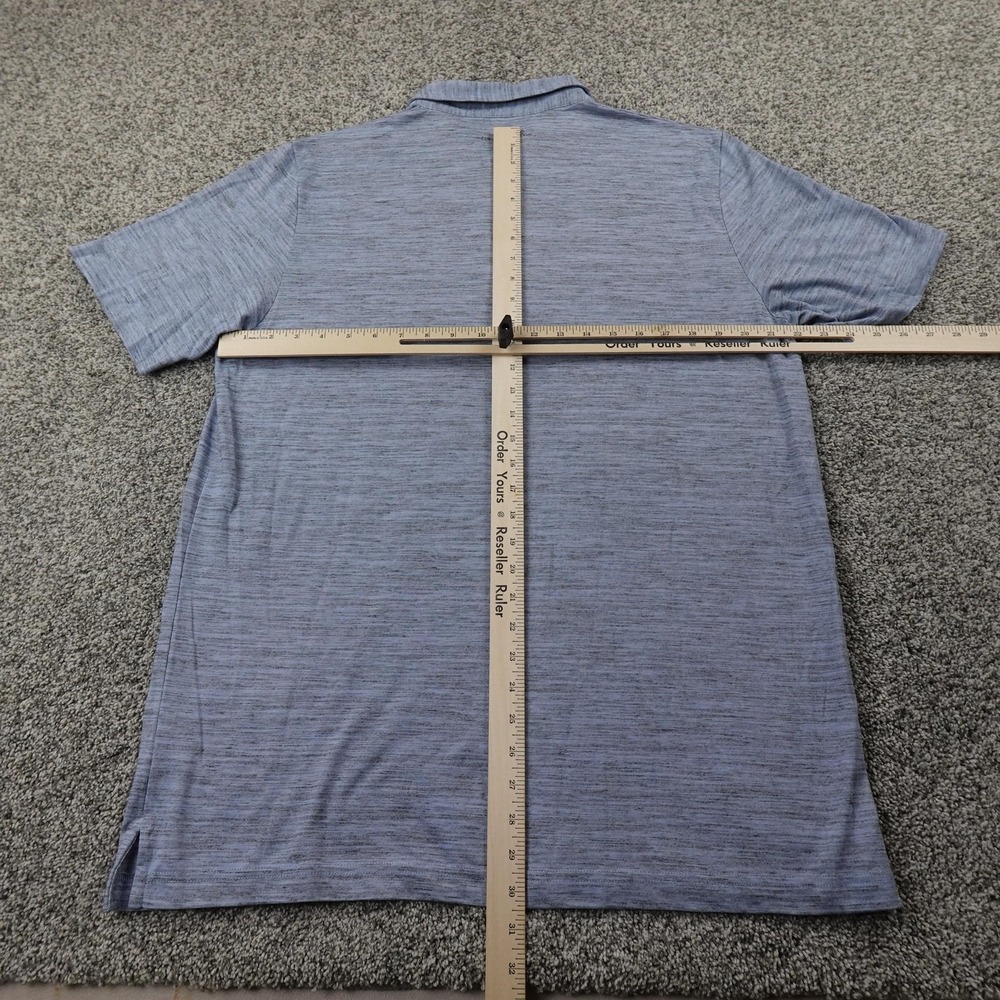 Travis Mathew Polo Shirt Mens XL Blue Heather Golf Performance Short Sleeve Knit - Picture 7 of 12